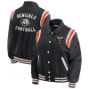 Wear By Erin Andrews Black Cincinnati Bengals Varsity Lightweight Full-snap Jacket In Black