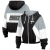 Wear By Erin Andrews Black Las Vegas Raiders Color Block Full-zip Windbreaker Jacket In Black