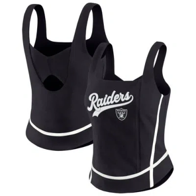 Wear By Erin Andrews Black Las Vegas Raiders Square Neck Tank Top