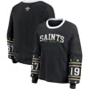 Wear By Erin Andrews Black New Orleans Saints Sport Long-sleeve T-shirt In Black