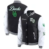 Wear By Erin Andrews Black Oregon Ducks Varsity Puffer Jacket In Black