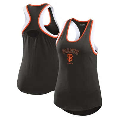 Wear By Erin Andrews Black San Francisco Giants Colorblock Racerback Tank Top