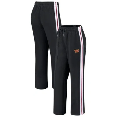 Wear By Erin Andrews Black Washington Commanders Color-block Straight Leg Pants