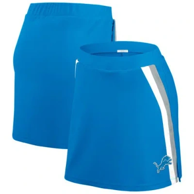 Wear By Erin Andrews Blue Detroit Lions Stripe Skort