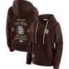 Wear By Erin Andrews Brown San Diego Padres Vintage Full-zip Raglan Hoodie In Brown