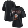 Wear By Erin Andrews Charcoal Detroit Tigers Oversized Boyfriend T-shirt In Black