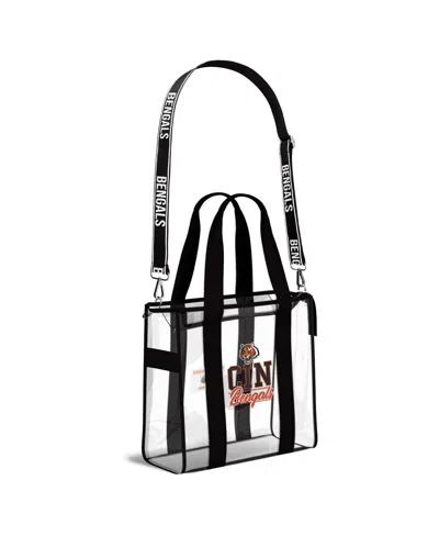 Wear By Erin Andrews Cincinnati Bengals Stadium Tote Bag With Team Color Trim In Transparent