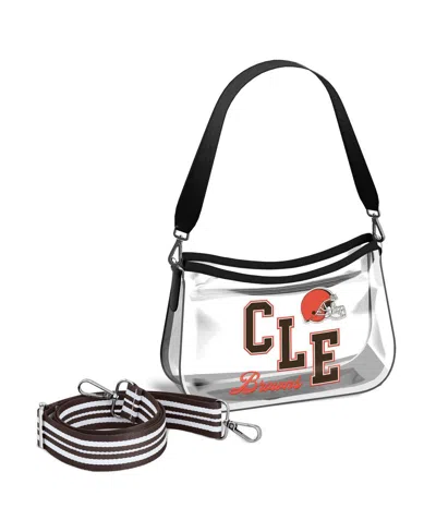 Wear By Erin Andrews Cleveland Browns Clear Stadium Mini Purse In Transparent