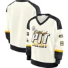 Wear By Erin Andrews Cream Pittsburgh Steelers Racing Crew V-neck Sweatshirt In Multi