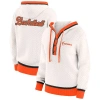 Wear By Erin Andrews Cream Wnba Hooded Sweater In White