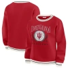Wear By Erin Andrews Crimson Indiana Hoosiers Seal Sweatshirt In Red