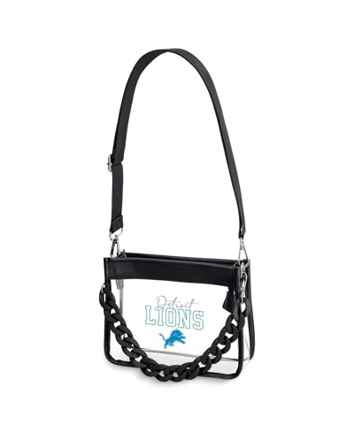 Wear By Erin Andrews Detroit Lions Plastic Chain Mini Crossbody In Transparent
