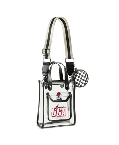 WEAR BY ERIN ANDREWS GEORGIA BULLDOGS CLEAR STADIUM CROSSBODY PURSE WITH COIN POUCH