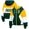 Wear By Erin Andrews Green Green Bay Packers Color Block Full-zip Windbreaker Jacket In Green