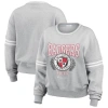 Wear By Erin Andrews Women's Heather Gray Georgia Bulldogs Classic Stripe Pullover Sweatshirt In Heather Gray