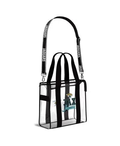 Wear By Erin Andrews Jacksonville Jaguars Stadium Team Color Trim With Tote Bag In Transparent