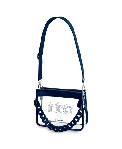 Wear By Erin Andrews Los Angeles Dodgers Plastic Chain Mini Crossbody In Transparent