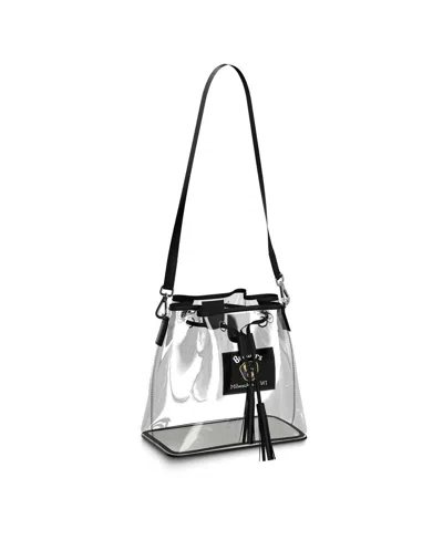 Wear By Erin Andrews Milwaukee Brewers Clear Stadium Bucket Purse In Black