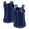 Wear By Erin Andrews Navy Boston Red Sox Contrast Stitch Tank Top In Navy
