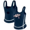 Wear By Erin Andrews Navy Atlanta Braves Square Neck Tank Top In Blue