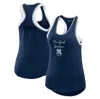 Wear By Erin Andrews Navy New York Yankees Colorblock Racerback Tank Top In Navy