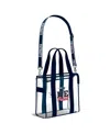 Wear By Erin Andrews New England Patriots Stadium Team Color Trim Tote Bag In Transparent