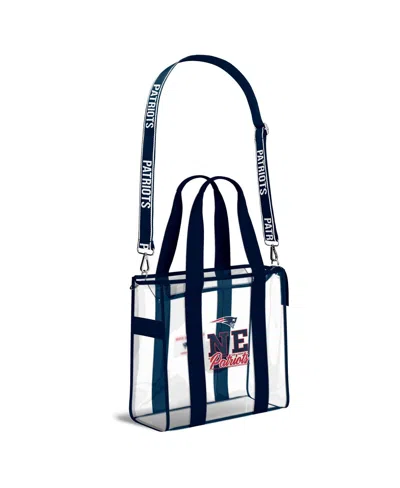Wear By Erin Andrews New England Patriots Stadium Team Color Trim Tote Bag In Transparent