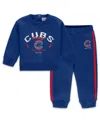 Wear By Erin Andrews Newborn 2-piece Royal Chicago Cubs Fleece Crewneck And Pants Set In Blue