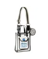 Wear By Erin Andrews North Carolina Tar Heels Clear Stadium Coin Pouch With Crossbody Purse In Transparent