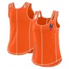 WEAR BY ERIN ANDREWS WEAR BY ERIN ANDREWS ORANGE NEW YORK METS CONTRAST STITCH TANK TOP