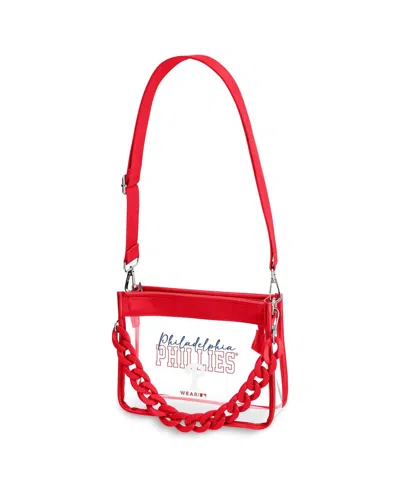 Wear By Erin Andrews Philadelphia Phillies Plastic Chain Mini Crossbody In Red