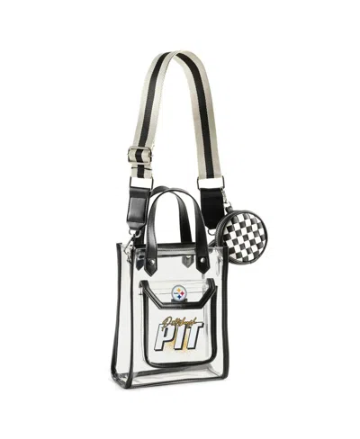 Wear By Erin Andrews Pittsburgh Steelers Clear Stadium Coin Pouch With Purse Crossbody In Transparent
