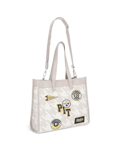 Wear By Erin Andrews Pittsburgh Steelers Patch Printed Tote Bag In Transparent