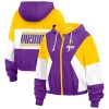 Wear By Erin Andrews Purple Minnesota Vikings Color Block Full-zip Windbreaker Jacket In Purple