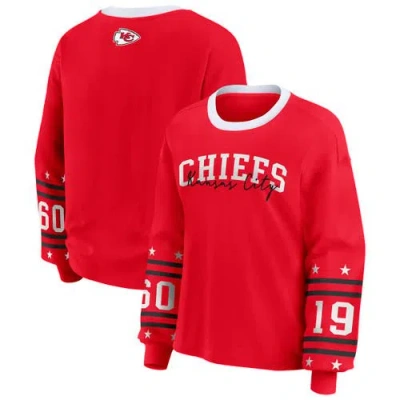 Wear By Erin Andrews Women's Red Kansas City Chiefs Plus Size Sport Long-sleeve T-shirt