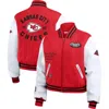 Wear By Erin Andrews Women's Red/white Kansas City Chiefs Varsity Full-zip Jacket In Red