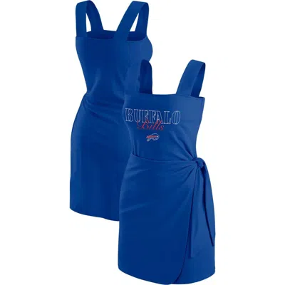 Wear By Erin Andrews Royal Buffalo Bills Wrap Dress
