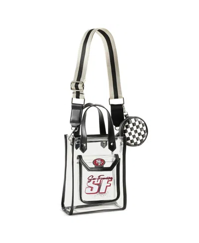 Wear By Erin Andrews San Francisco 49ers Clear Stadium Crossbody Purse With Coin Pouch In Transparent