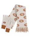 Wear By Erin Andrews San Francisco 49ers Tonal Scarf And Gloves Set In Tan