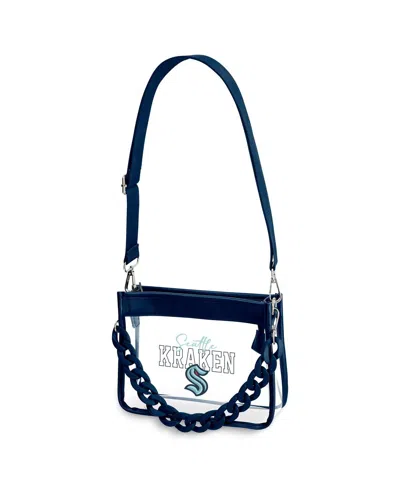 Wear By Erin Andrews Seattle Kraken Plastic Chain Mini Crossbody In Transparent