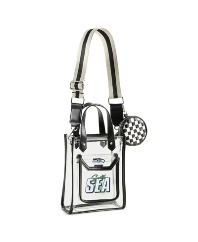 Wear By Erin Andrews Seattle Seahawks Clear Stadium Coin Pouch With Crossbody Purse In Transparent