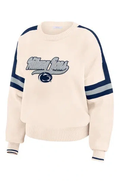 Wear By Erin Andrews Stripe Football Sweater In Penn State University