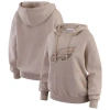 Wear By Erin Andrews Tan Philadelphia Eagles Washed Pullover Crewdie In Multi