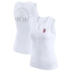Wear By Erin Andrews White Boston Red Sox Rib-knit Henley Tank Top In White