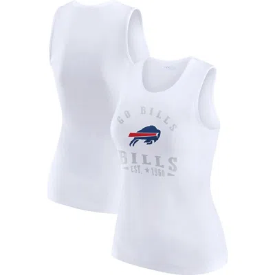 Wear By Erin Andrews White Buffalo Bills Ribbed Graphic Tank Top