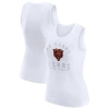 Wear By Erin Andrews White Chicago Bears Ribbed Graphic Tank Top In White