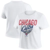 Wear By Erin Andrews White Chicago Cubs Distressed Cropped Baby T-shirt In White