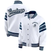Wear By Erin Andrews White Dallas Cowboys Full-snap Fleece Sweatshirt Jacket In White