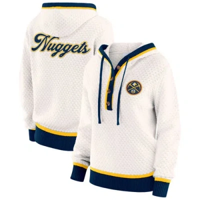 Wear By Erin Andrews White Denver Nuggets Plus Size Hoodie Sweater