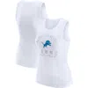 Wear By Erin Andrews White Detroit Lions Ribbed Graphic Tank Top In White